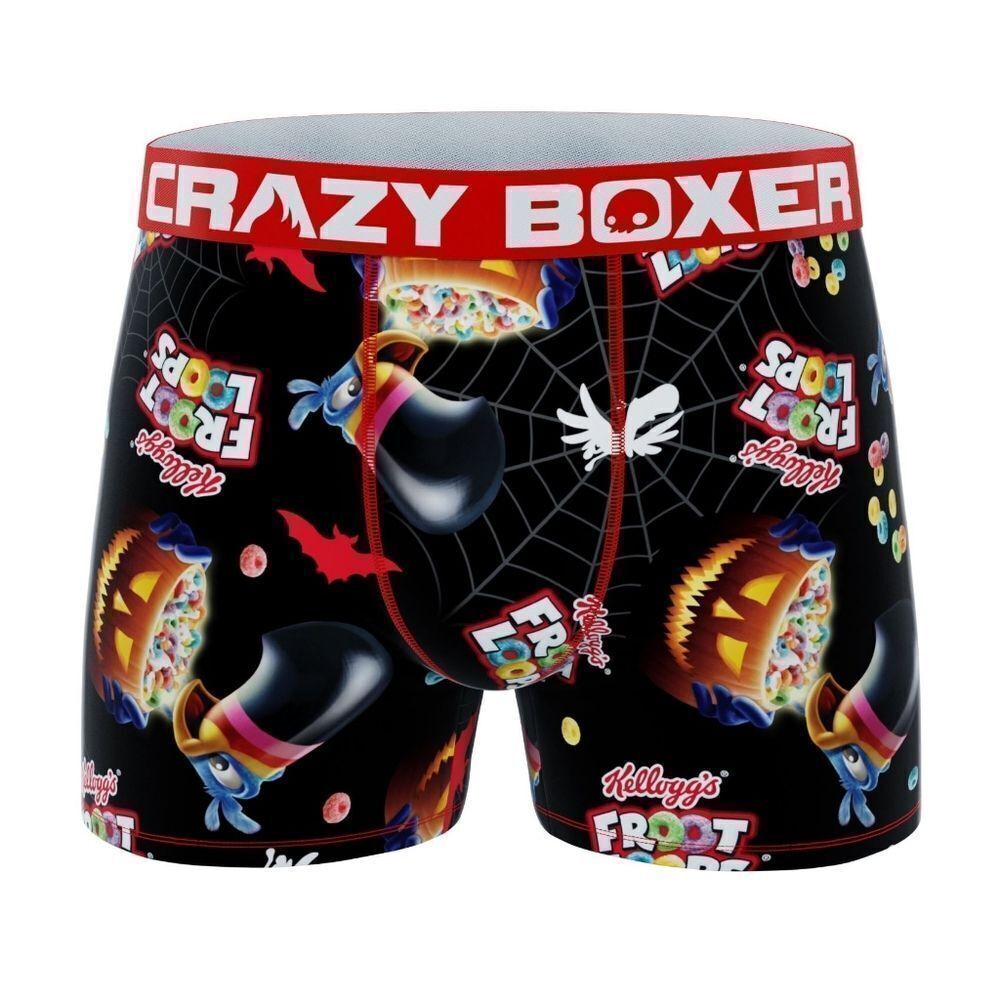 KELLOGGS MEN'S BOXER BRIEFS CRAZY BOXER Kellogg's Froot Loops Halloween Spok NWT